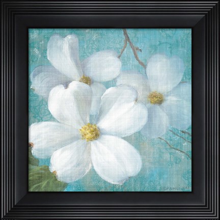 Framed Indiness Blossom Square Vintage III Print