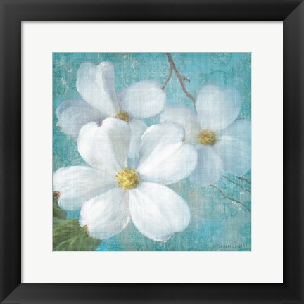 Framed Indiness Blossom Square Vintage III Print