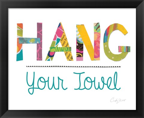 Framed Hang Your Towel Print