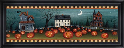 Framed Halloween Eve Crescent Moon Print