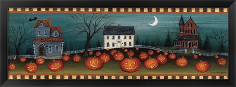 Framed Halloween Eve Crescent Moon Print