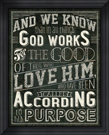 Framed Holy Words I Print