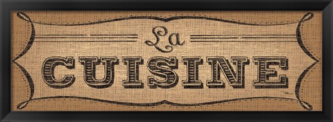 Framed La Cuisine Burlap II Print