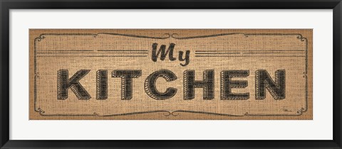 Framed La Cuisine Burlap IV Print