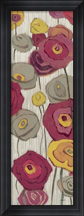 Framed Lemongrass in Plum Panel II Print