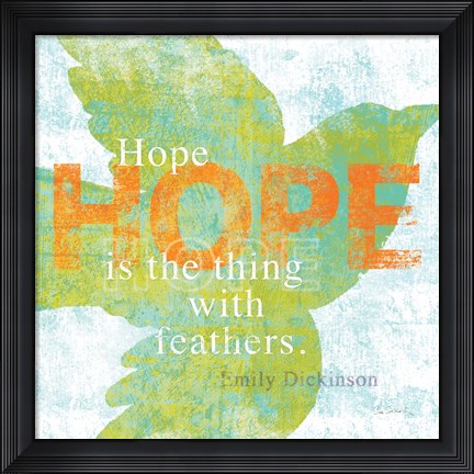 Framed Letterpress Hope Print
