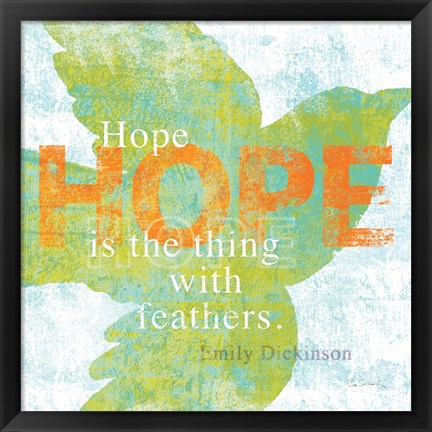 Framed Letterpress Hope Print