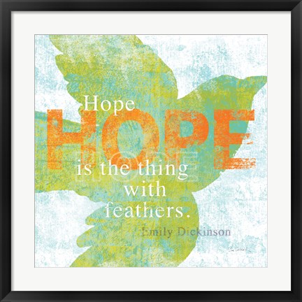 Framed Letterpress Hope Print