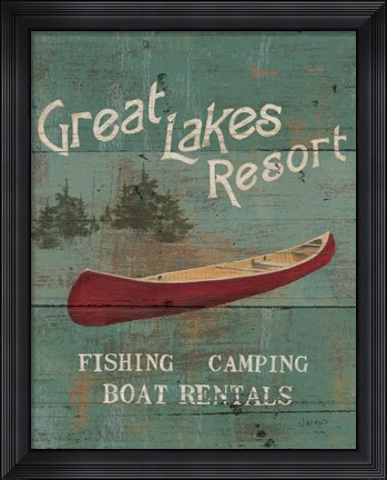 Framed Lodge Signs III Print