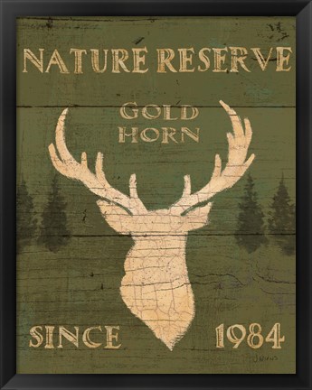 Framed Lodge Signs IX Green Print