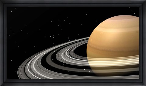 Framed Close-up of Saturn and its planetary rings Print