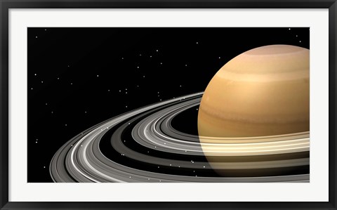 Framed Close-up of Saturn and its planetary rings Print