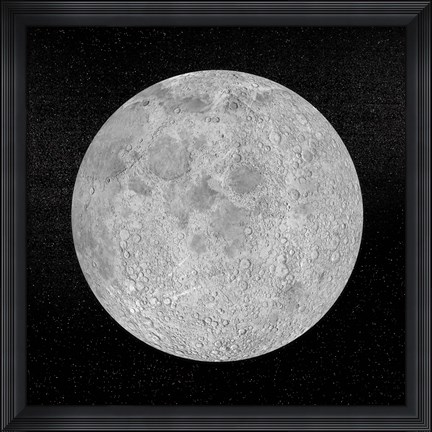 Framed Artists concept of a full moon in the universe at night Print