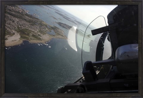 Framed Flying in a Saab J 32 Lansen fighter of the Swedish Air Force Historic Flight Print