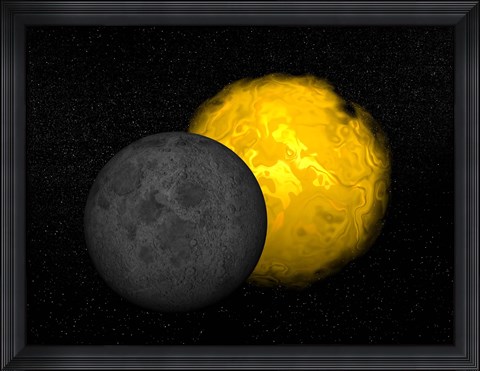 Framed Partial eclipse of the Sun Print