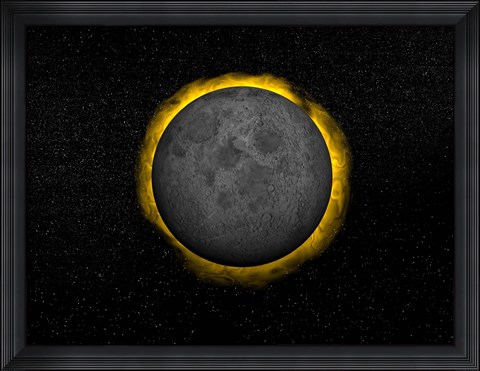 Framed Total eclipse of the Sun Print