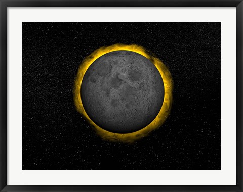 Framed Total eclipse of the Sun Print