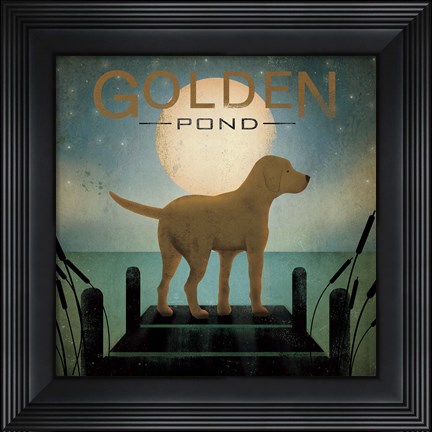 Framed Moonrise Yellow Dog Print
