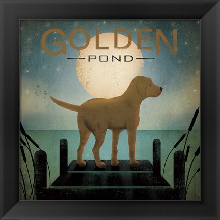 Framed Moonrise Yellow Dog Print