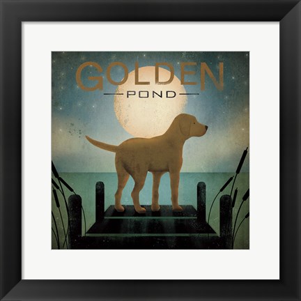 Framed Moonrise Yellow Dog Print