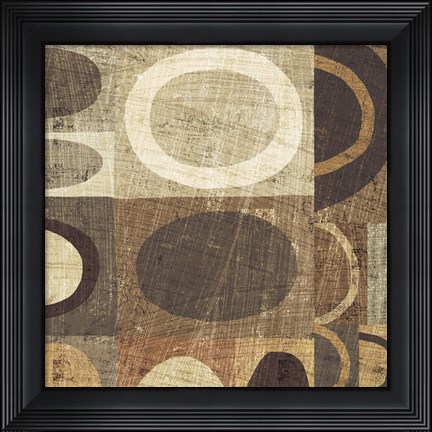 Framed Modern Geometric Neutral II Print