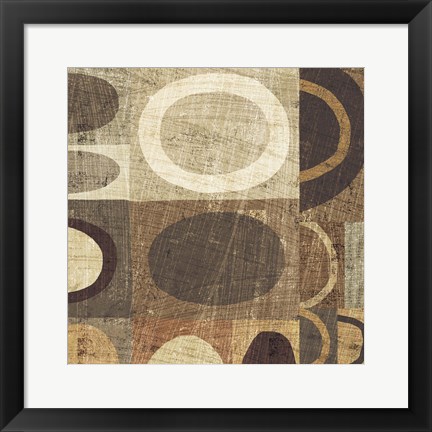 Framed Modern Geometric Neutral II Print