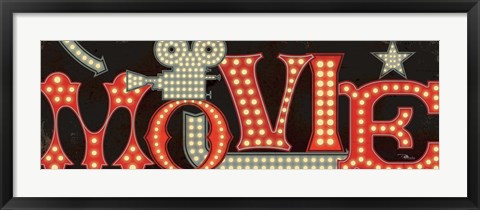 Framed Movie Lights II Print