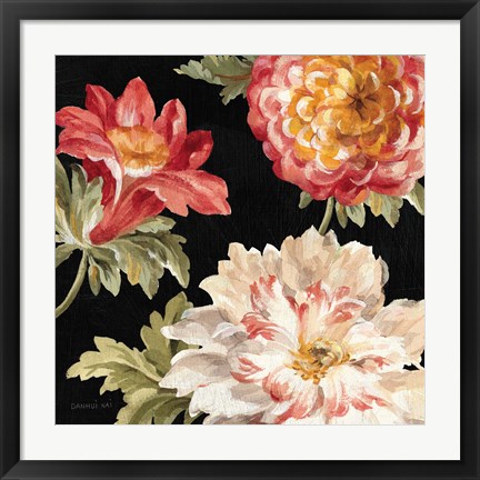 Framed Mixed Floral IV Crop II Print