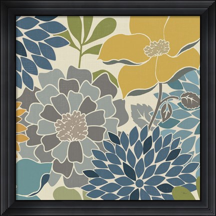 Framed Modern Bouquet Square Print