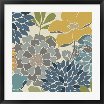 Framed Modern Bouquet Square Print