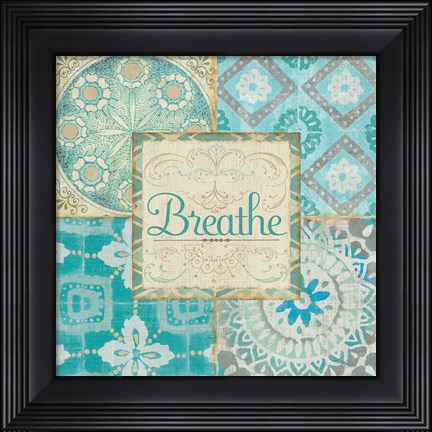Framed Ocean Tales Tile V Print