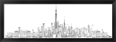 Framed New York Skyline Print