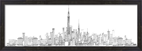 Framed New York Skyline Print