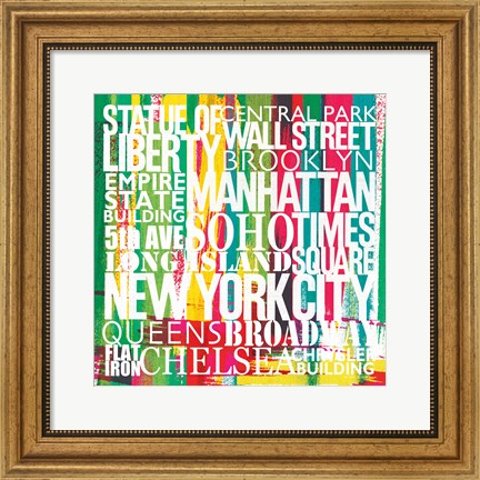 Framed New York City Life Patterns VII Print
