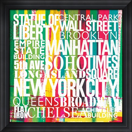 Framed New York City Life Patterns VII Print
