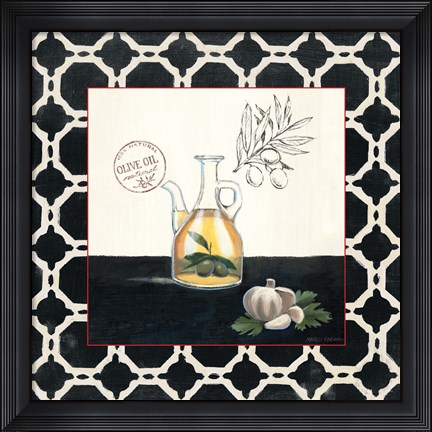 Framed Olive Oil and Garlic Print