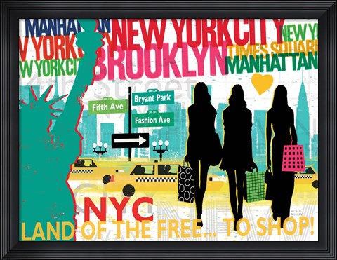 Framed New York City Life III Print