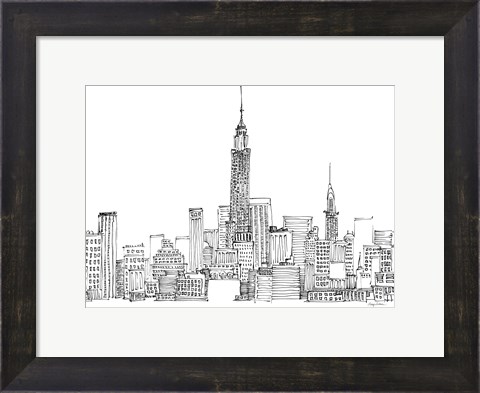 Framed New York Skyline Crop Print