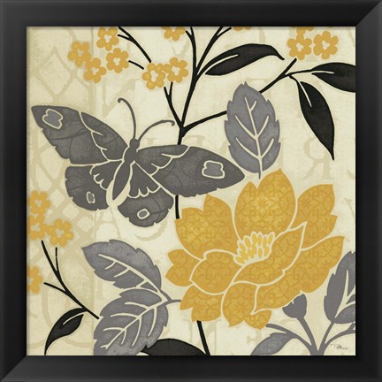 Framed Perfect Petals IV Yellow Print