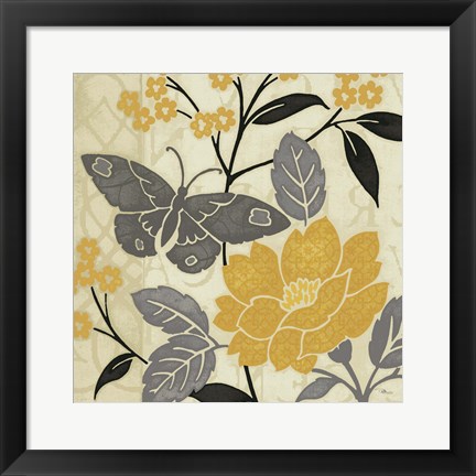 Framed Perfect Petals IV Yellow Print