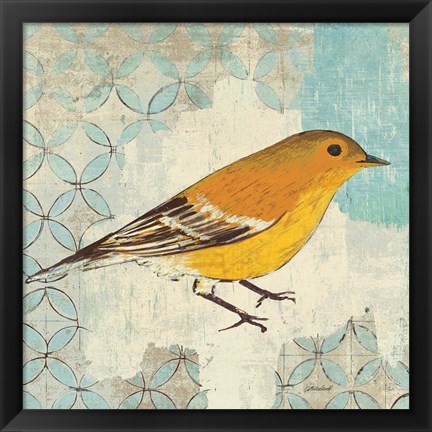 Framed Pine Warbler Print