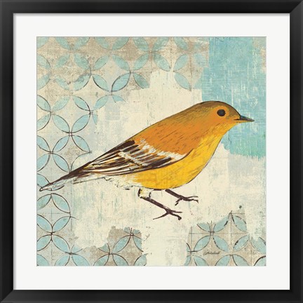 Framed Pine Warbler Print