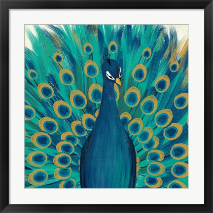 Framed Proud as a Peacock I Print