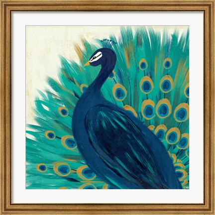 Framed Proud as a Peacock II Print