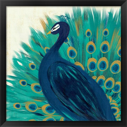 Framed Proud as a Peacock II Print