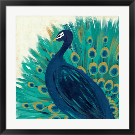 Framed Proud as a Peacock II Print