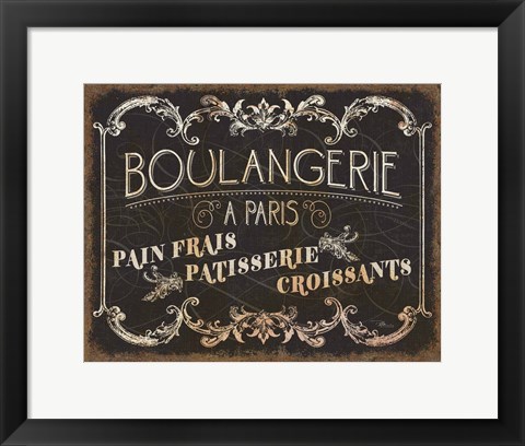 Framed Parisian Signs Print