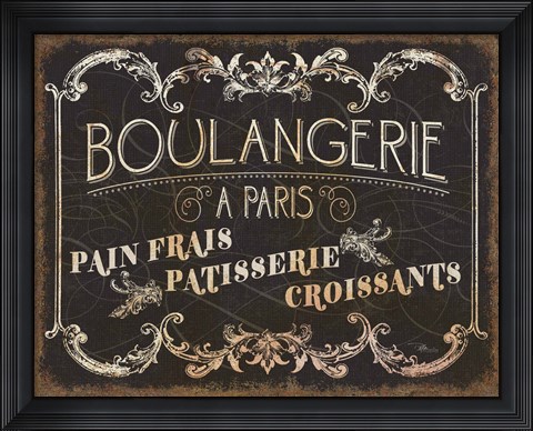 Framed Parisian Signs Print
