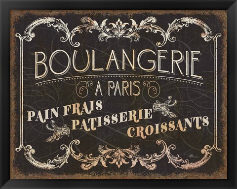 Framed Parisian Signs Print