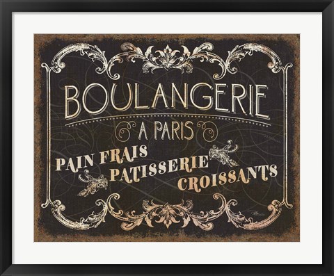 Framed Parisian Signs Print